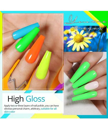 UR SUGAR Glow in the Dark Gel Nail Polish Set - Neon Fluorescent Colors for Party Nails | Soak Off UV Kit - Buy Online on GoSupps.com