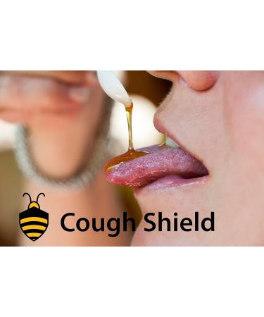 Stop Dry Cough with Cough Shield - 100% Natural Honey-Based Syrup with Slippery Elm & Marshmallow Root - 220 Servings - Buy Online on GoSupps.com