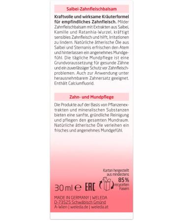 Weleda Bio Sage Gums Balm - Natural Dental Care for Sensitive Gums (30 ml) | Mild Toothpaste for Fresh Breath - Buy Online on GoSupps.com