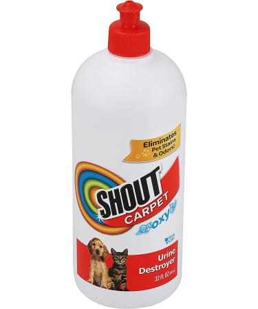 Shout Carpet Turbo Oxy Urine Destroyer | Removes Tough Stains | Prevents Pet Remarking | Safe for Kids & Pets | Fresh Scent | 32 oz - Buy Online on GoSupps.com