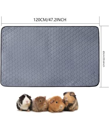 Washable Guinea Pig Cage Liners - 2 Pack, Waterproof & Reusable Pee Pads for Small Animals - Fast Absorbent Bedding for Rabbits, Hamsters, Rats - 24x47 Anti Slip Mat - Buy Online on GoSupps.com
