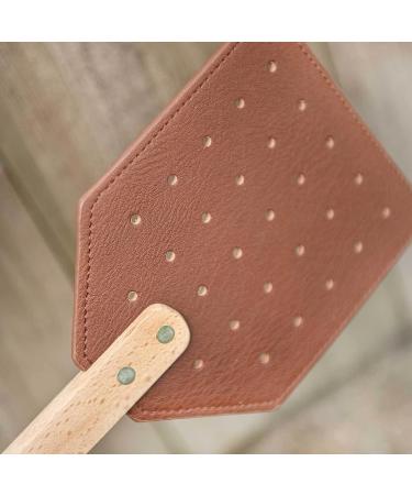 SIDCO Eco Leather Fly Swatter Set - 3 XXL Wooden Killers with Durable Leather Straps - International Shipping Available - Buy Online on GoSupps.com