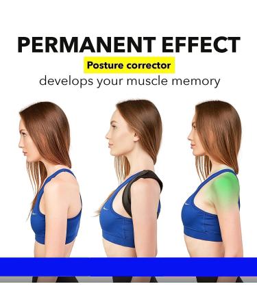 Posture Corrector for Men & Women - Adjustable Upper Back Brace for Lumbar & Neck Pain Relief - Breathable Back Support (Small - Buy Online on GoSupps.com