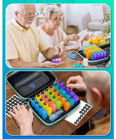 Monthly Pill Organizer 3 Times a Day | Portable Hard Shell | 31-Day Box with Pill Cutter | Medication Management Solution - Buy Online on GoSupps.com