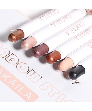 6 Pieces Eyeshadow Stick Matte Pearl Shimmer Eyeshadow Pens Waterproof Crayon Eye Brightener Stick - Pro Waterproof Eye Makeup Pencil Sets Long Lasting High Pigmented - Buy Online on GoSupps.com