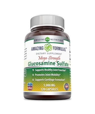 Amazing Formulas Glucosamine Sulfate 1000Mg 120 Capsules - Supports Joint Function, Joint Mobility & Cartilage Formation* - Buy Online on GoSupps.com