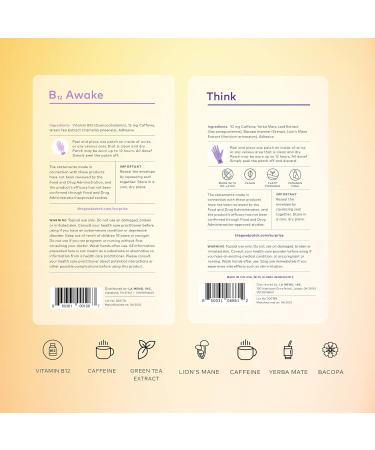 The Good Patch Weekday Hustle Duo - B12 Awake and Think Wellness Patches - Plant Powered Caffeine Support (8 Patches) - Buy Online on GoSupps.com