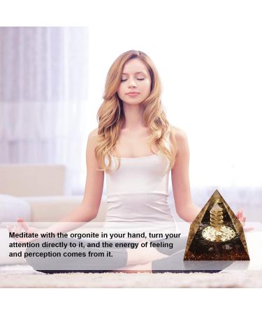 Amethyst Obsidian Orgonite Pyramids Healing Crystal Chakra Orgon Pyramid Energy Generator For Meditation Yoga Anxiety Sleep Abundance Success Positive Energy - Buy Online on GoSupps.com
