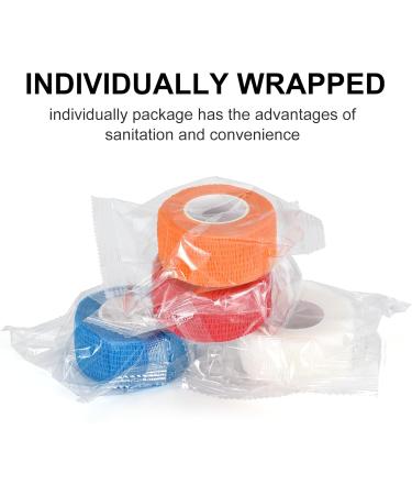 Sagafly Self-Adhering Bandage - 12 Rolls 2.5cm x 4.5m | Elastic First Aid Finger Tape Koh siver Bandage for Easy Fixing & Mixed Colors - Buy Online on GoSupps.com