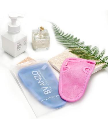 Bvanzo Exfoliating Glove for Dead Skin and Fake Tan Removal - Shower Mitt for Skin Refreshing and Cleansing - Pink - Buy Online on GoSupps.com