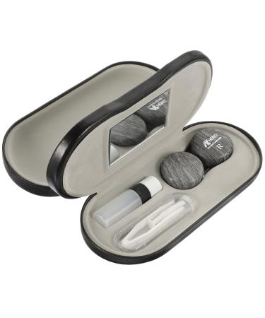 Coheali 1 set of glasses case with a double usage purpose travel kit glasses case with mirror glasses case for the trip lens container travel box glasses and case case metal travel 2 in 1 As shown 3