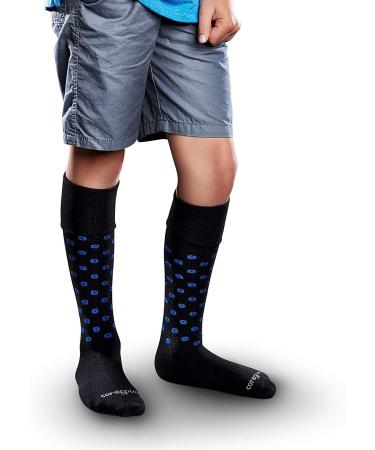 SmartKnit Kids AFO Interface Socks - Small Black/Royal Blue - Buy Online on GoSupps.com