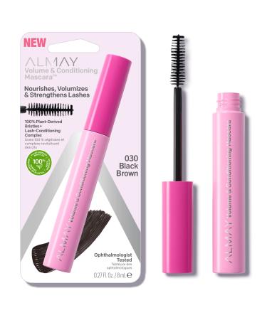 Almay Volume & Conditioning Mascara  Hydrating All Day Wear  30 Black Brown  0.27 fl oz. 0.27 Fl Oz (Pack of 1) 30 Black Brown