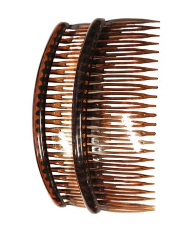 Pritties Accessories Pair of Large Tort Plain Hair Combs Slides 12cm (4.7")