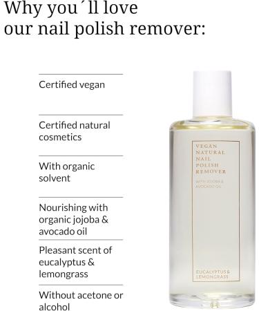 Kia-Charlotta I Natural vegan nail polish remover I 100ML I Without acetone or alcohol I With ecological solvent I Removes all nail polishes I Made in Germany - Buy Online on GoSupps.com
