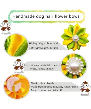 JpGdn 40 PCS Small Dog Hair Bows with Elastic Rubber Bands Handmade Colorful Pet Bow for Small Medium Puppy Doggies Cats Kitten Attachment Grooming Accessories bows with rubber band - Buy Online on GoSupps.com