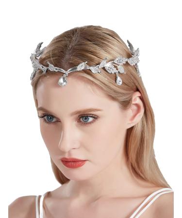 SH Rhinestone Crown for women  Wedding Tiaras and Crowns Silver Tiara Headband Crystal Costume Party Hair Accessories Birthday Pageants Prom Fairy Headpieces