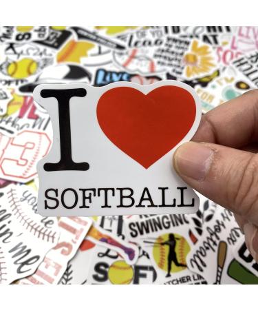 100 Piece Softball Stickers for Water Bottles | Vinyl Softball Gifts & Party Favors - Buy Online on GoSupps.com