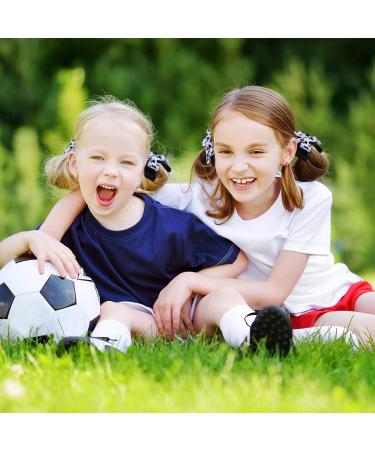 Chuangdi Soccer Hair Accessories - 6 Pieces Sports Hair Bows and Ties for Girls and Women - Ideal Gift for Soccer Players, Coaches, and Teams - Black and White Soccer Series - Pack of 6 - Buy Online on GoSupps.com