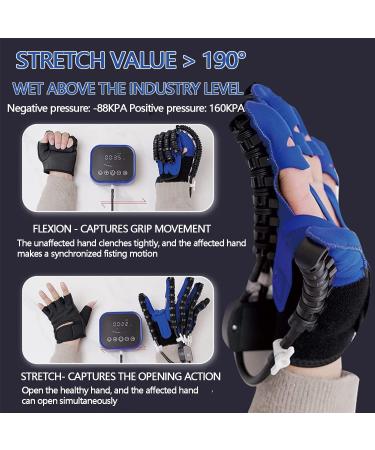 Rehabilitation Robotic Gloves Finger Training Rehabilitation Orthotics with Single Finger Training for Stroke Hemiplegia Hand Function Recovery Relief of Finger Stiffness Blue-Right-M - Buy Online on GoSupps.com