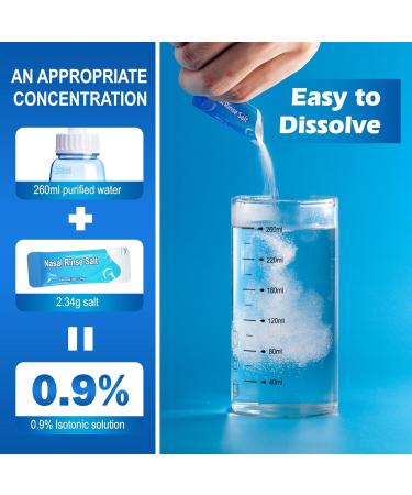 CYOUH 100pcs Salt Saline Packets + 9 PCS Silicone Pads Neti Pot Sinus Nasal Wash Rinse 2.34g Salt Packets Refills Accessories for Substitute Saline Pods - Buy Online on GoSupps.com