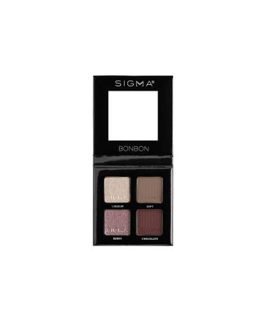 Sigma Beauty Quad Eyeshadow Palette Makeup Eyeshadow Quad with a Buttery Soft Formula and Buildable Blendable Shades for a Flawless Eye Look Designed for All Day Wear (Bonbon)