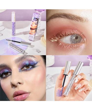  Bosuya Mascara with glitter particles volume and dramatic look 24-hour waterproof ideal for parties weddings and evenings out colorful glitter mascara - Buy Online on GoSupps.com