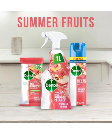 Dettol Antibacterial Multipurpose Cleaning Spray Summer Fruits Fragrance Multipack 1L x 3 Summer Fruits Spray 1L x 3 - Buy Online on GoSupps.com
