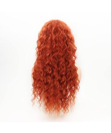Fencca Auburn Long Curly Synthetic Wig for Women - Free Part Full Wavy Hair Replacement - Buy Online on GoSupps.com