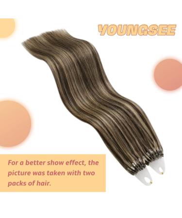 Youngsee Microring Extensions Real Hair 60cm - Brown to Blonde Loop Hair Extensions (P4/26 & P4/27) - 50g Quality Microring Hair Solutions - Buy Online on GoSupps.com