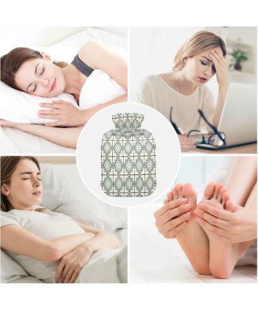 Moroccan Hot Water Bottle with Soft Fleece Cover - 2L Hot Water Bag for Comfort & Pain Relief - Buy Online on GoSupps.com