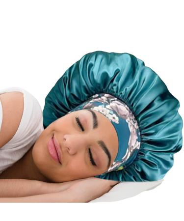 Hair Bonnet for Sleeping - Hair Wrap to Reduce Frizz Knots Tangles - Sleep Cap - Hair Bonnets for Black Women - One Size: M/L Teal - Buy Online on GoSupps.com