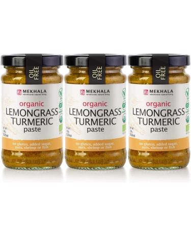 Mekhala Organic Gluten Free Curry Paste Value 3-Pack (3x3.5oz) (Lemongrass Turmeric)