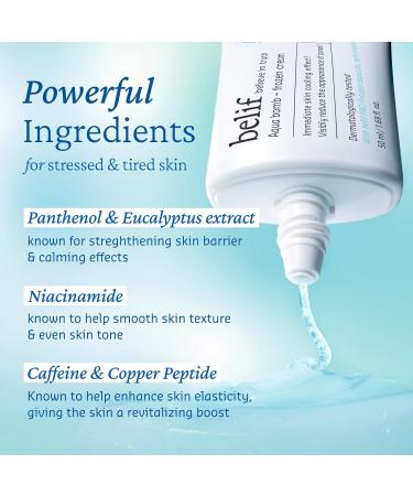 belif Aqua Bomb Cooling Relief Cream with Panthenol & Niacinamide Daily Soothing & Hydrating Moisturizer Depuff with Caffeine Non-comedogenic Lightweight Cream Korean Skincare 1.69 fl oz (50ml) - Buy Online on GoSupps.com