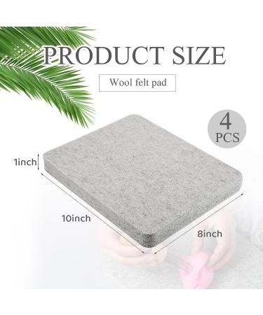 Needle Felting Pad Set - 4 Pieces 8x10x1 Inch Mat for Wool Felting Supplies - Ideal for Beginners Crochet Knitting - Grey - Buy Online on GoSupps.com