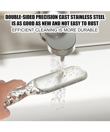 Foot Brush Scrubber - Dead Skin Remover 2-in-1 Foot Rasp - Dead Skin Removal Professional Scrubber Callus Remover Multi Purpose Pedicure Tools Transparent Gray - Buy Online on GoSupps.com