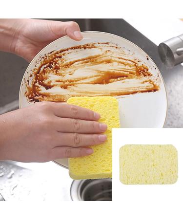 40pcs Kitchen Cleaning Sponge Natural Wood Cotton Dishwashing Sponges Cleaner for Kitchen Bathroom Cleaning Tools - Buy Online on GoSupps.com