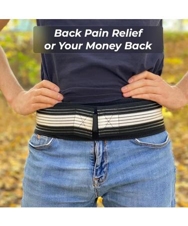 2PC Sacroiliac SI Joint Belt | Adjustable Hip Braces for Pain Relief | Lower Back Support for Men & Women | Compression Band for Stabilization (Size 21-40 - Buy Online on GoSupps.com