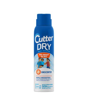 Cutter Dry Insect Repellent, Mosquito Repellent, Not Oily Or Greasy, 10% DEET , 4 Ounce (Aerosol Spray)