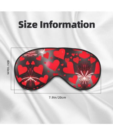Buy Red Hearts Firework Print Unisex Sleep Eye Mask | Soft Comfort Eye Shade for Travel Yoga and Shift Work International Shipping Available - Buy Online on GoSupps.com
