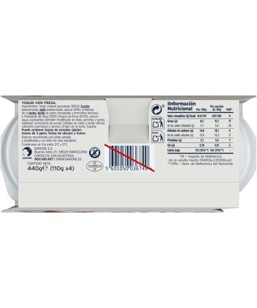 Oikos Oikos Saveur fraise 4 x 110 g - Buy Online on GoSupps.com