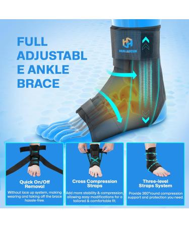 Ankle Brace for Sprained Ankle | Lightweight Lace-Free Support for Men & Women | Metal Springs Splint Stabilizer for Sports - Basketball Volleyball Tennis - Buy Online on GoSupps.com