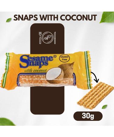 Sesame Snaps Snack Pick N Mix - Choose From Bar with 4 Flavours - Snaps Chocolate Yoghurt Coconut | Pack of 12 x 30g (Each of 3) 30 g (Pack of 12) - Buy Online on GoSupps.com