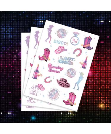 Crazy Night Last Rodeo Bachelorette Temporary Tattoos - 57 Glitter Styles | Cowgirl Party Decoration & Bridesmaid Gift - Buy Online on GoSupps.com