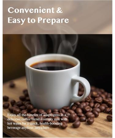 MentalFuel Adaptogen Mushroom Coffee Medium Roast Instant Coffee with Adaptogenic Extract Blends 120 g/ 60 Servings Ashwagandha Rhodiola Reishi Ginseng and Maca No caffeine crash Gluten-Free Vegan - Buy Online on GoSupps.com