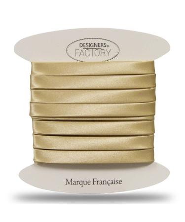 designers-factory Satin bias Tape - Available in Several Colors - Double fold Satin Binding bias for Sewing - Ideal for Refined finishes as Well as for Covering Your Seams. (by 10.93 Yards  Gold) By 10.93 yards Gold