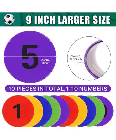 9 Numbered Spot Markers - Non-slip Poly Spots for Sports & Activities - Buy Online on GoSupps.com