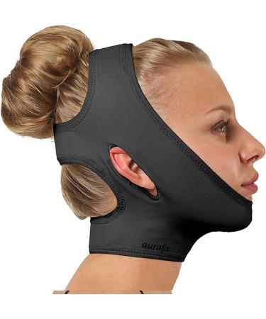 Women's Post Surgical Chin Strap - Neck Compression Bandage for Face Slimming and Jowl Tightening - Medium Black (1 Pack) - Buy Online on GoSupps.com
