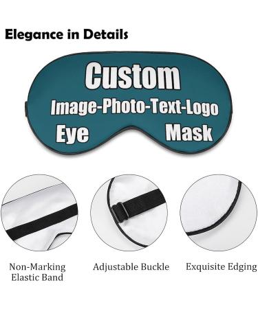 Personalized Funny Sleep Mask - Custom Text Design for Men, Women, and Kids - Blue/Green - 1 Count - Buy Online on GoSupps.com