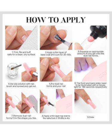 Morovan Poly Gel Nail Builder - 60ml Clear Nail Extension Gel for Trendy DIY Nail Art at Home - Buy Online on GoSupps.com